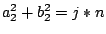 $a_{2}^{2}+b_{2}^{2}=j*n$